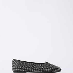 Zara Kids Rhinestone Ballet Flats- Big Girls Size 6 US